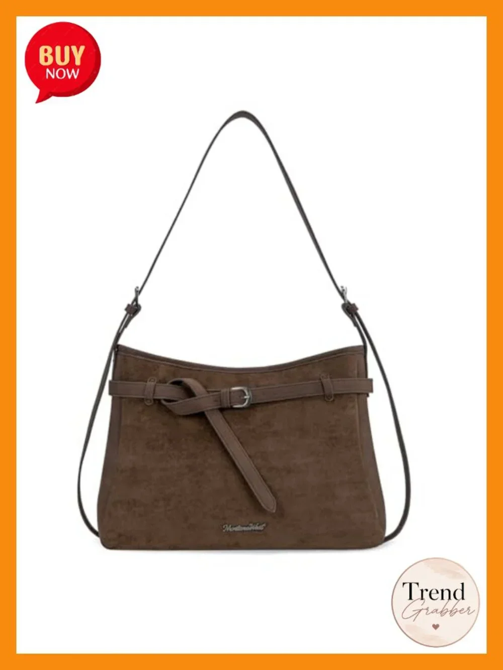 Soft Faux Suede Slouchy Hobo Tote Bag, Adjustable Strap Shoulder Bag for Work